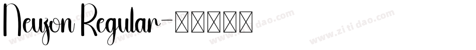 Neuzon Regular字体转换